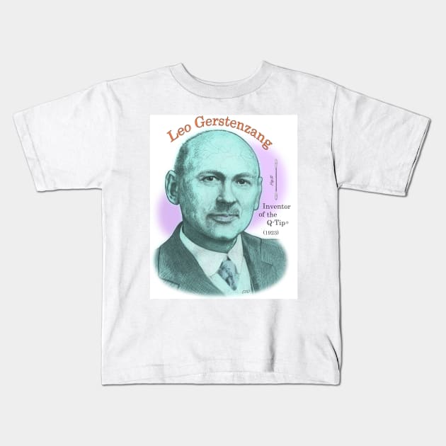 Leo Gerstenzang, Inventor of the Q-Tip Kids T-Shirt by eedeeo